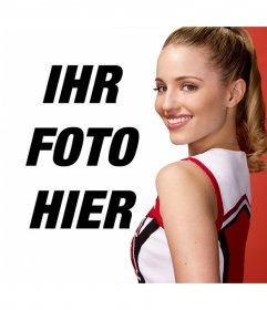 Quinn Febray Fotomontage mit dem berühmten Cheerleader Glee. Laden Sie Ihr Foto und