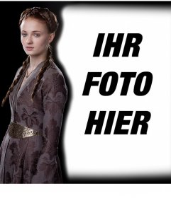 Editierbare Fotoeffekt Ihr Foto setzen neben Sansa Stark