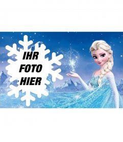 Fotomontage mit Elsa von Die Eiskönigin