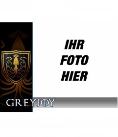 Fotomontage mit dem Haus Greyjoy Schild 