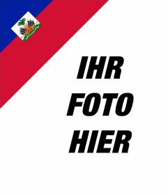 Setzen Sie in der Ecke des Fotos die Flagge von Haiti mit diesem Effekt Online mit diesem Editor Ihr Foto