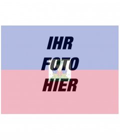 Fotomontage online Haiti-Flagge mit Ihrem Foto