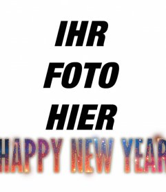 Effect HAPPY NEW YEAR Text in Ihr Foto mit einem Hipster Design setzen