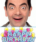 Personalisierte Geburtstagskarte mit Foto, mit einem animierten Text "Happy Birthday"