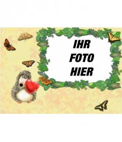 Hedgehog Fotorahmen gerne ein Bild von einem Paar setzen