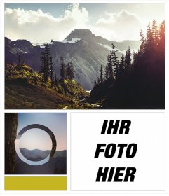 Collage von Wäldern, Bergen und unbekannte Orte mit einem Indie-Touch