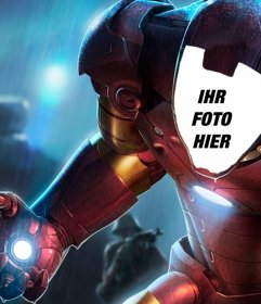 Fotomontage Ihr Gesicht zu setzen in der speziellen Iron Man Anzug
