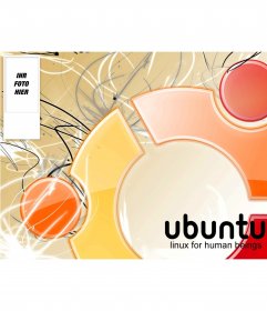 Twitter-Hintergrund für Ihren Twitter Account von Ubuntu Linux, um Ihr Foto auf die Seite gelegt