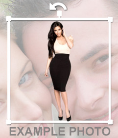 Kim Kardashian Fotomontage Ihr in Foto zu setzen