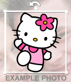 Aufkleber von Hallo Kitty winken