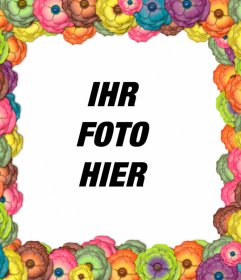 Multicolor Blume Rahmen für Fotos