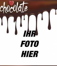 Geschmolzene Schokolade Bilderrahmen, um Ihr Foto setzen