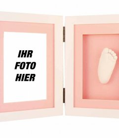 Rahmen für Ihr Foto mit einem Baby Fußabdruck