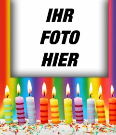 Photo-Effekt mit Geburtstagskerzen für Ihr Foto