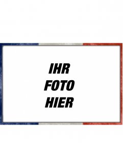 Bilderrahmen mit dem Französisch Flagge auf der Kante zu passen Sie Ihre besten