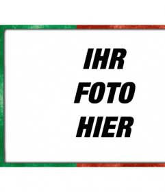 Digitaler Bilderrahmen mit portugal Flagge grün und rot mit einem Stil getragen