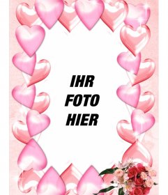 Fotorahmen zu deinem Bild mit Herzen 