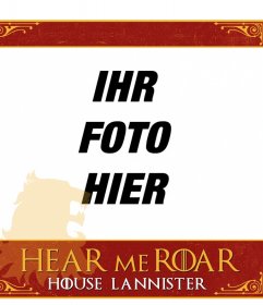 Lannister Game of Thrones thematische Rahmen zu deinem Profilbild zu bekommen