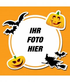Orange Fotorahmen für Halloween Horror 