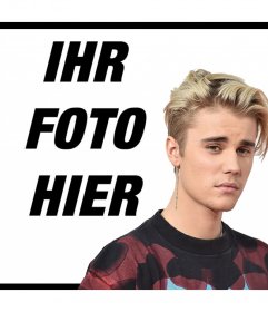 Fotorahmen, um mit Justin Bieber und kostenlos