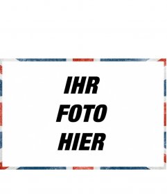 Bilderrahmen mit einem Grunge-Stil britischen Flagge, um Ihre Fotos schmücken online