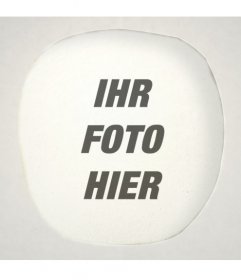 Runde Bilderrahmen mit strukturiertes Papier mit einem Loch in der Mitte und einem