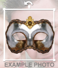 Aufkleber von einer venezianischen Maske 