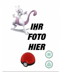 Foto-Effekt mit Mewtwo in Pokemon Go-Spiel Ihr Foto
