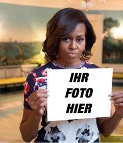 Fotomontage mit Michelle Obama hält Ihr Bild