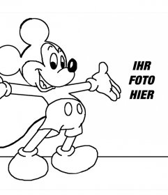 Laden Sie Ihr Foto und malen Mickey Mouse mit diesem Online-Foto-Effekt