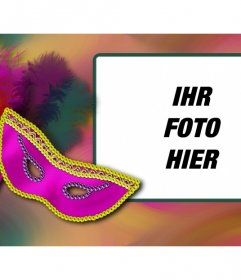 Fotomontage eine venezianische Maske für Karneval 