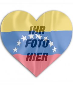 Fotomontage Venezuela herzförmige Flagge auf deinem Profilbild setzen