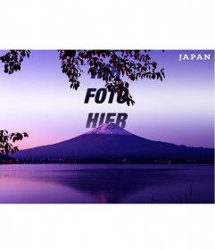 Postkarte des Mount Fuji in Japan mit Ihrem Foto
