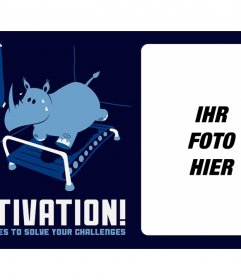 Foto Motivation zu Facebook mit ein Nashorn