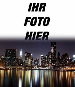 Postkarte von New York, wo Sie Ihr Foto im Hintergrund setzen