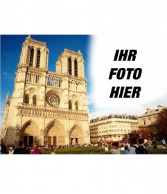 Personalisierte Postkarte mit einem Bild von Notre Dame