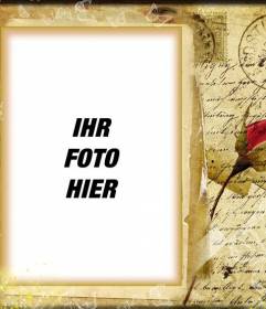 Alte Postkarte Fotorahmen Liebe, wo du deine Hintergrund Foto