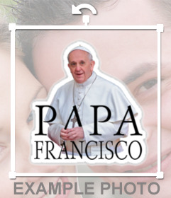 Foto von Papst Francisco in als Aufkleber zu setzen Sie Ihre Fotos