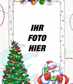 Foto-Rahmen mit Santa Claus, um das Foto mit ihm zu setzen