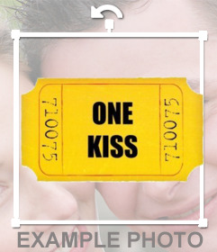 ONE KISS Golden Ticket in Ihren Bildern hinzufügen