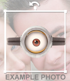 Aufkleber mit einem einäugigen Brille 