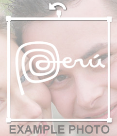 Peru-Marke, um Ihre Fotos als dekorative Sticker 