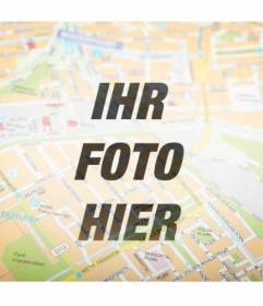 Photo Filter, um eine Straßenkarte auf Ihrem Foto setzen und gestalten mit dem Text