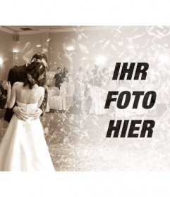 Filtern, um Bilder mit einer Hochzeit im Brauttanz Bild in Sepia, um Ihr Foto setzen bearbeiten