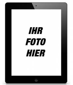 Fotomontage zu setzen Sie Ihr Foto auf einem Tablet oder iPad