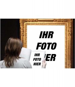 Photo-Effekt, in dem Sie erscheinen in einem berühmten Gemälde in einem Museum