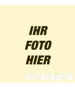 Photo Filter mit warmen gelben mit dem Sommer-Text auf der Unterseite geschrieben