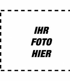 Foto-Rahmen mit schwarzen und weißen Rechtecken auf Ihre Bilder schmücken horizontall und Text hinzufügen