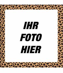 Photo Frame mit orange und schwarz Gepard-Print auf Ihren Fotos hinzufügen