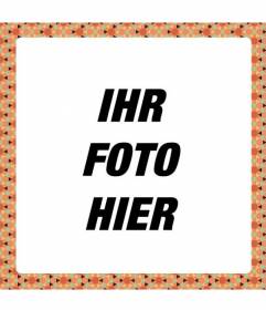 Quadratisch Bilderrahmen orange und grün Motiv Mosaik